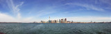Panorama of the Toronto Skyline from the island ferry