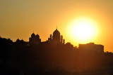 Sunset with the Andhra Pradesh High Court, Hyderabad