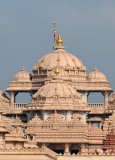 The beautiful temple of Akshardham made of pink sandstone