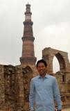 Dennis with the Qutb Minar