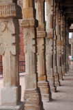 The columns used in the cloisters were taken from Hindu and Jain temples