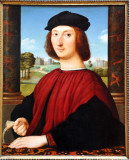 Portrait of a Young Man in Red, Circle of Raphael ca 1505
