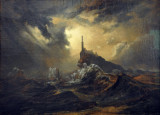 Stormy Sea with Lighthouse, ca 1826, Carl Blechen (1798-1840)