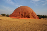 Folding the balloon after the flight