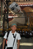 Dennis with the Reclining Buddha