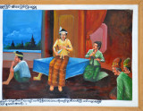 Series of temple paintings at Ngahtatgyi Paya