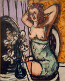 Woman with Mirror and Orchids, 1947, Max Beckmann (1884-1950)