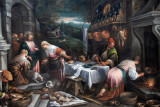Christ in the House of Mary, Martha, and Lazarus, ca 1576, Jacopo & Francesco Bassano da Ponte