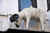 Ram on an old building next to High Street Gate