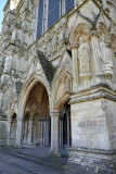 Statue-covered faade, Salisbury Cathedral