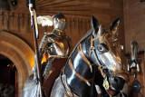 Mounted knights plate armor, Warwick Castle