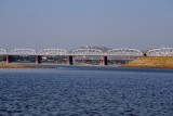The bridges over the Irrawaddy River to Sagaing