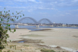 A look across at the New Sagaing Bridge