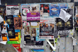 Flyers posted in West Jerusalem for verious cultural events