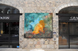 Artwork by Dov Droval, Mamilla Mall - and lots of numbered stones
