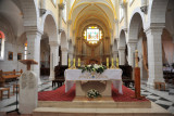 Main altar of the Church of St. Catherine, site of the famous televised Midnight Mass