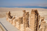 Columns of Herods Northern Palace, Masada