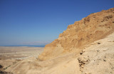 View northeast from the base of the Roman Siege Ramp, Masada