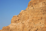Herods Northern Palace with the sheer cliffs of Masada