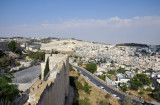 Section of the southern wall of the Old City looking east towards the Mount of Olives, Jewish Quarter, Jerusalem