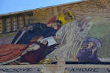 Left side of the mosaic faade of the Church of All Nations