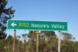 Side road to Natures Valley - its a loop on the map but in April 2010 a portion was closed
