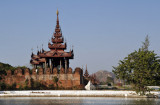 Allied bombing during World War II destroyed Mandalay Palace