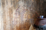 Elephant painted on the wall of Htilominlo Guphaya