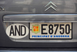 License plate - Principat dAndorra