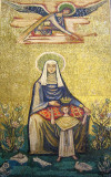 Wall mosaic, Virgin & Child, Catedral da S, So Paulo