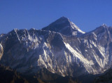 Mt Everest (8848m/29,028ft) Worlds highest mountain seen from the SW, Nepal/Tibet