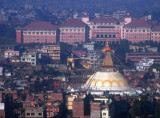 Bodhnath stupa and the Hyatt Regency Kathmandu