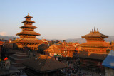 Taumadhi Tole from the roof of Bhadgaon Guest House, Bhaktapur