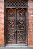Ornate wooden door, Patan