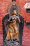 River goddess Jamuna on a makura (mythical crocodile), Mul Chowk, Royal Palace, Patan