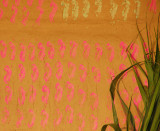 Markings painted on the side of a traditional house, Central Terai