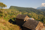 Stone houses on the edge of town, Bandipur