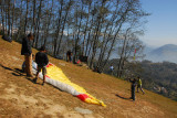 Paraglider launch site, Sarangkot, Nepal