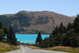 Distinctive blue water caused by glacial flour - finely ground rock