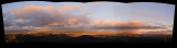 Crestline sunset cylin 4 shot pano