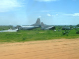 Crashed airplanes at Geneina - a common sight in all of Sudans airports