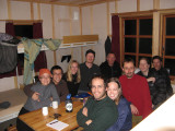 Our English and American friends in the hut