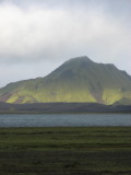 Mountain across Alftavatn lake