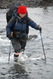 Fording a glacial river