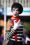 Female busker at Circular Quay