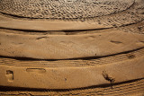 Tyre tracks and ripples at Palm Beach