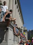 waiting for the march