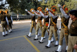 Nepalese soldiers drill in New Dehli.