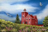 504 - Two Harbors Lighthouse, With Fireweeds