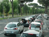 Roman Traffic Jam.Taken from bus window..